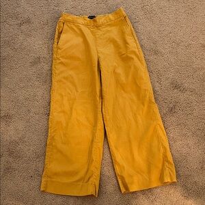 Banana Republic Rowan Wide Leg Linen Pants Mustard